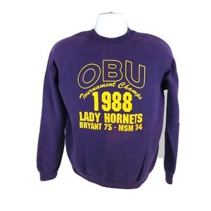 OBU Tourn Champ Vintage 1988 Sweatshirt Large Bryant Hornets Arkansas Basketball